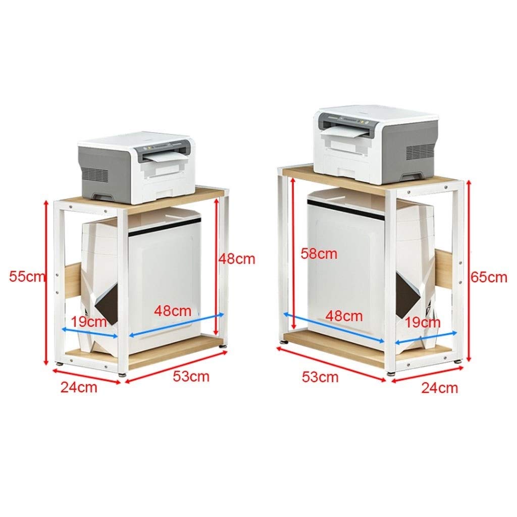 Supporto per Stampante 2 Strati Organizzatore da scrivania Organizzatore da scrivania Scaffale per Stampante Scaffale per CPU Host Chassis Adatto per scrivania da casa Scaffale per Stampante per CAS