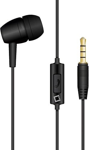 Auriculares Pro Mono manos libres compatibles con tu Xiaomi Redmi Note 11S 5G con micrófono integrado y audio nítido y seguro (cable de 0.138 in