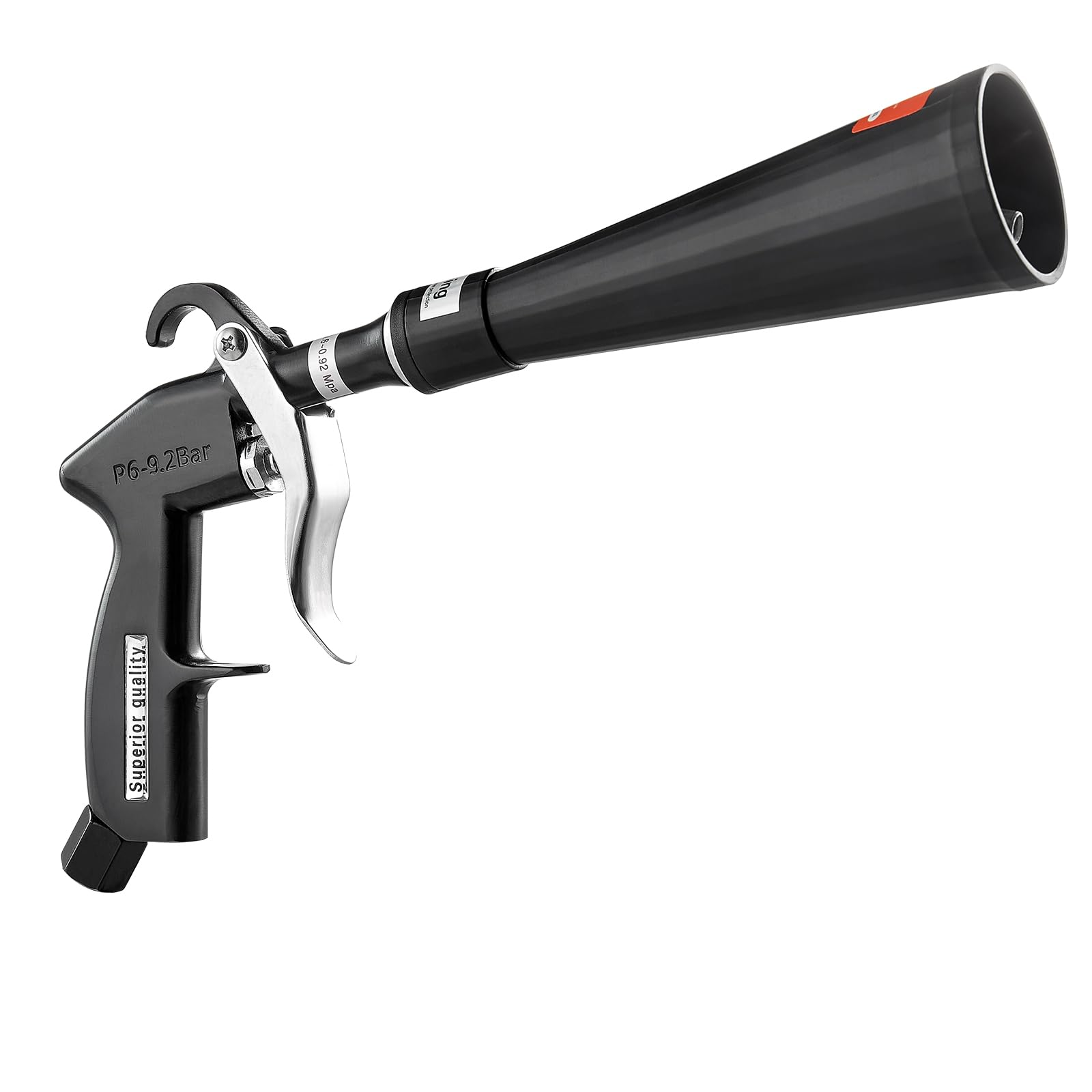 VEVOR Pistolet Nettoyage Voiture à Air Haute Pression 6-9,2 Bars avec 2 Buses, Tuyau Rotatif Aluminium, pour Élimination Saleté Poussière Surface, Fonctionne avec Compresseur d'air 1/4 NPT Non Inclus