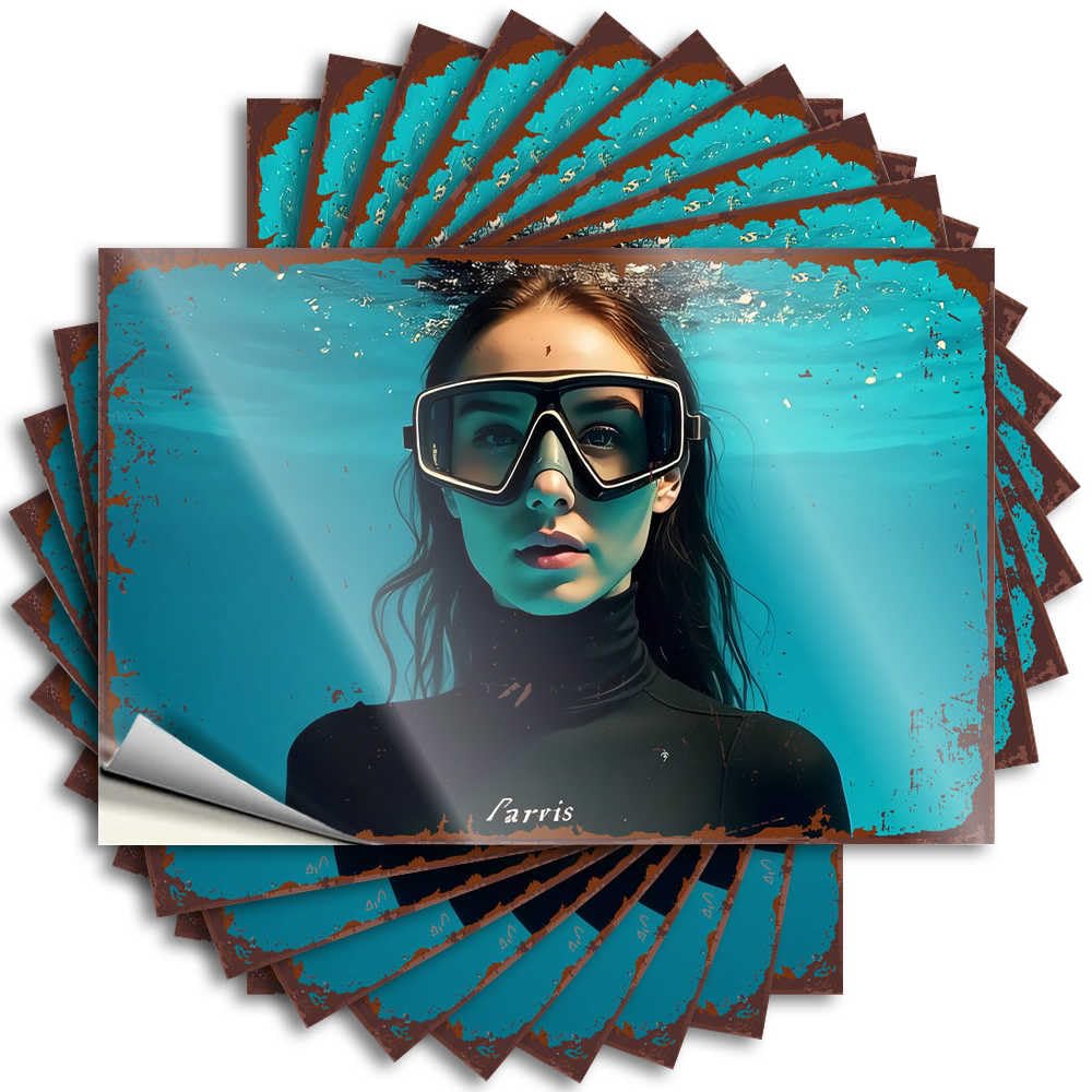 Fzfn Colour Beauty Water Decals | Underwater Adventure: Exploring The Depths With Style Big For Free Decor(8X12cm)