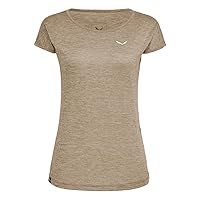 Salewa Puez Melange Dry W S/S Tee T-Shirt, Quicksand Melange