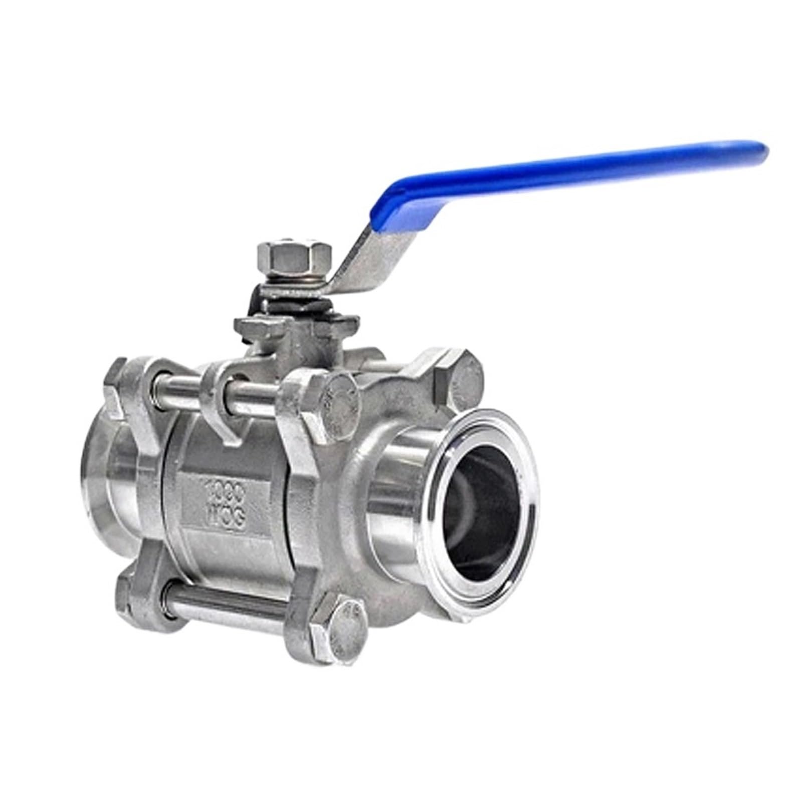 1/2" 3/4" 1" SS304 Acero inoxidable SS316 Válvula de bola sanitaria 3 Tipo de virola de abrazadera de tres piezas(34)