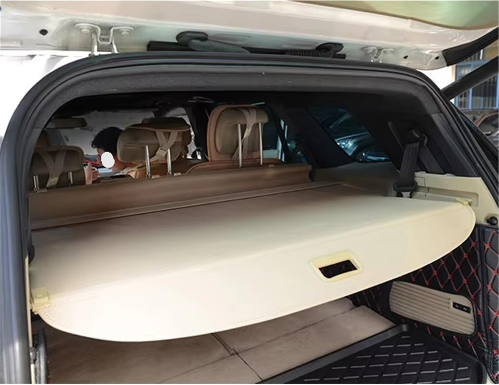 Genérico para Ford para Everest 2016 2017 2018 Cubierta Maletero Lona Aluminio Privacidad Pantalla Protección Seguridad Sombra Trasero Trunk Estante Paquetes