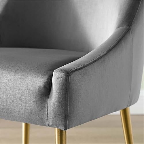 Miniatura 6 de Modway Discern - Silla de comedor tapizada de terciopelo de rendimiento, color gris
