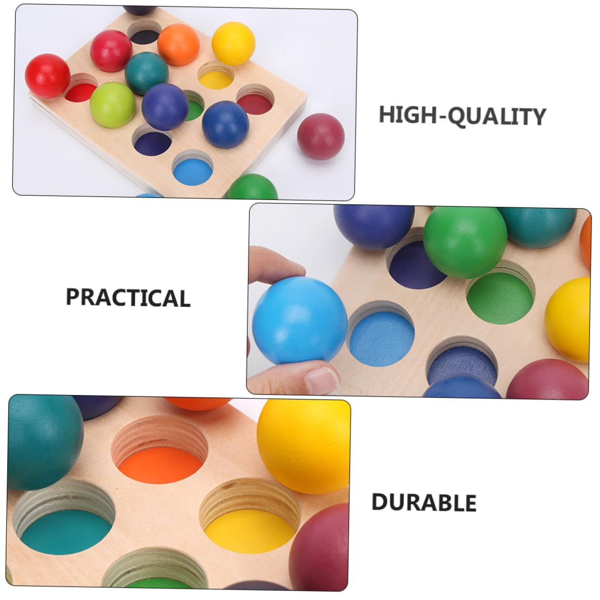 Juguete de Madera de Clasificación Arcoíris 12 Colores para Niños