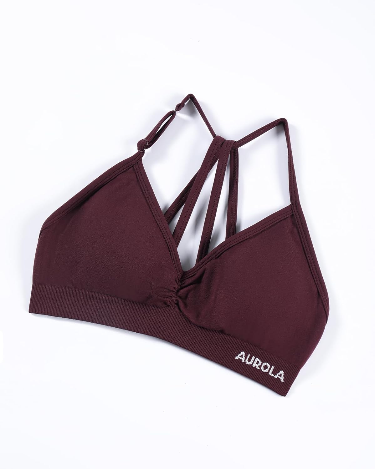 AUROLA Mercury Workout Sports Bras Women Athletic Removable Padded Backless Strapy Minimal Crop Top