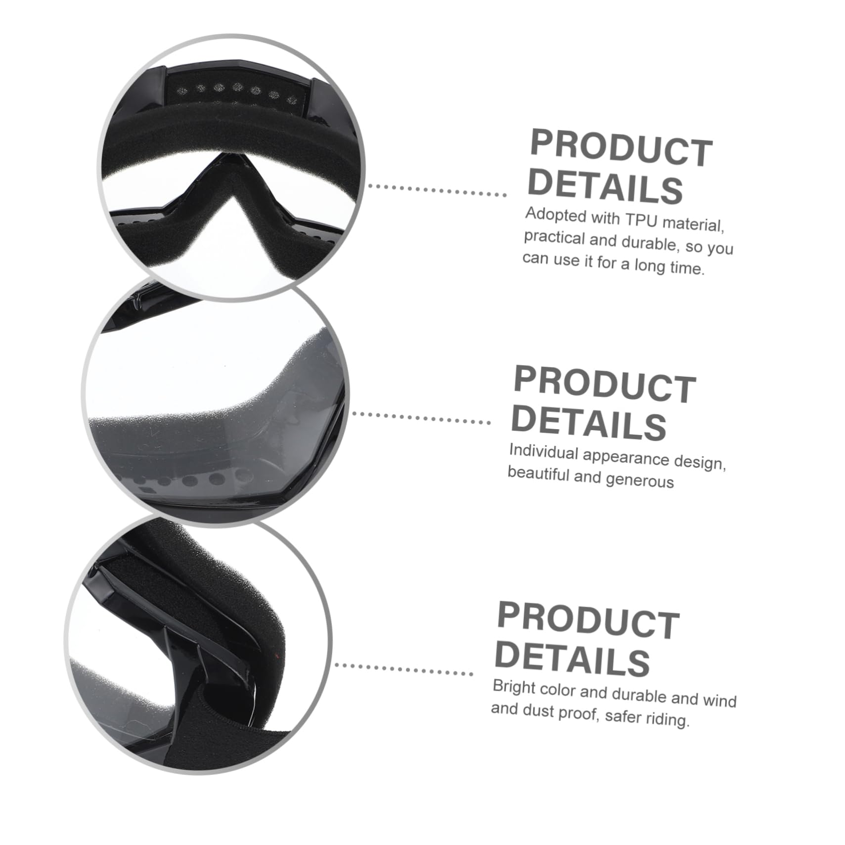 Gatuida 2pezzi Occhiali Da Ciclismo Antivento Occhiali Sportivi Tpu Protezione Per Occhi Inverno Per Ciclismo e Attività Outdoor Anti-fog e Splash