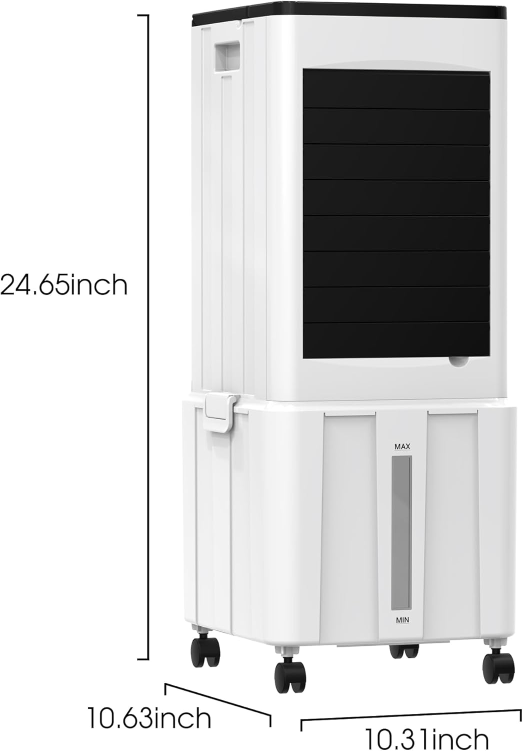 Advwin Upgraded Evaporative Air Cooler, Swamp Cooler Air Conditioners Portable, 3.6 Gal Water Tank, 12H Timer,4 Ice Packs, 3 Speed, Windowless Air Cooler Fan with 4 Ice Packs, for Bedroom Office