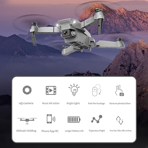 Mini dron con doble cámara FPV HD 1080P juguetes de control remoto para ...