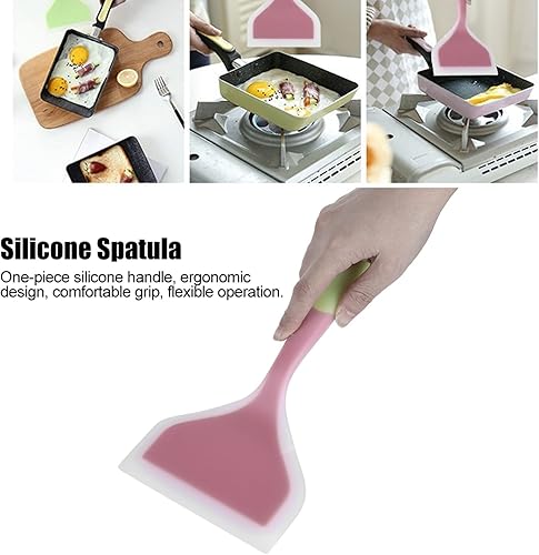 Miniatura 4 de Pala de silicona para panqueques, espátula ancha, espátula antiadherente, pala frita de silicona ancha y flexible para utensilios de cocina