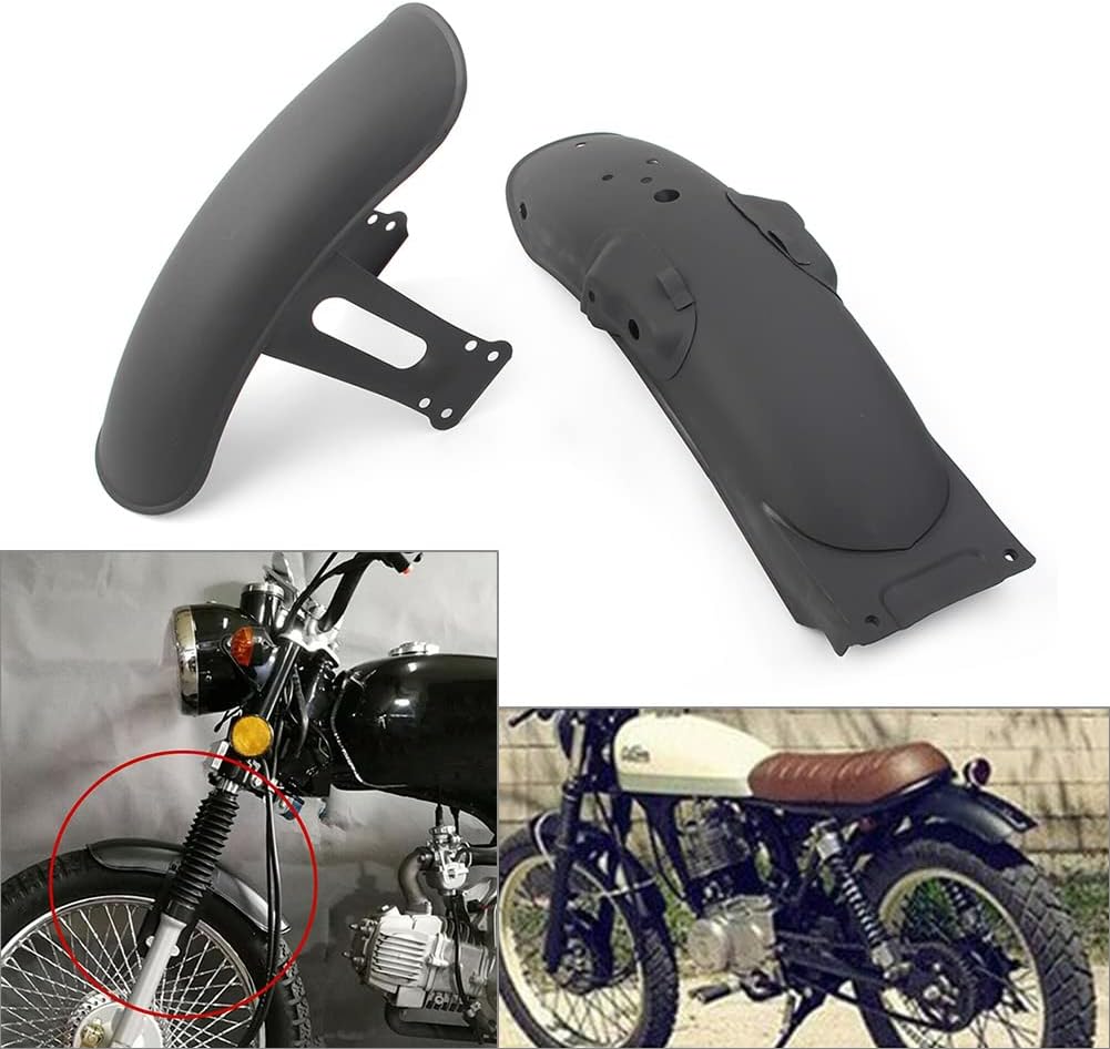 Cnwaga3 Powersports Mudguards Motor Front&Rear Mudguard Mud Guard for Cafe Racer Retro CG125