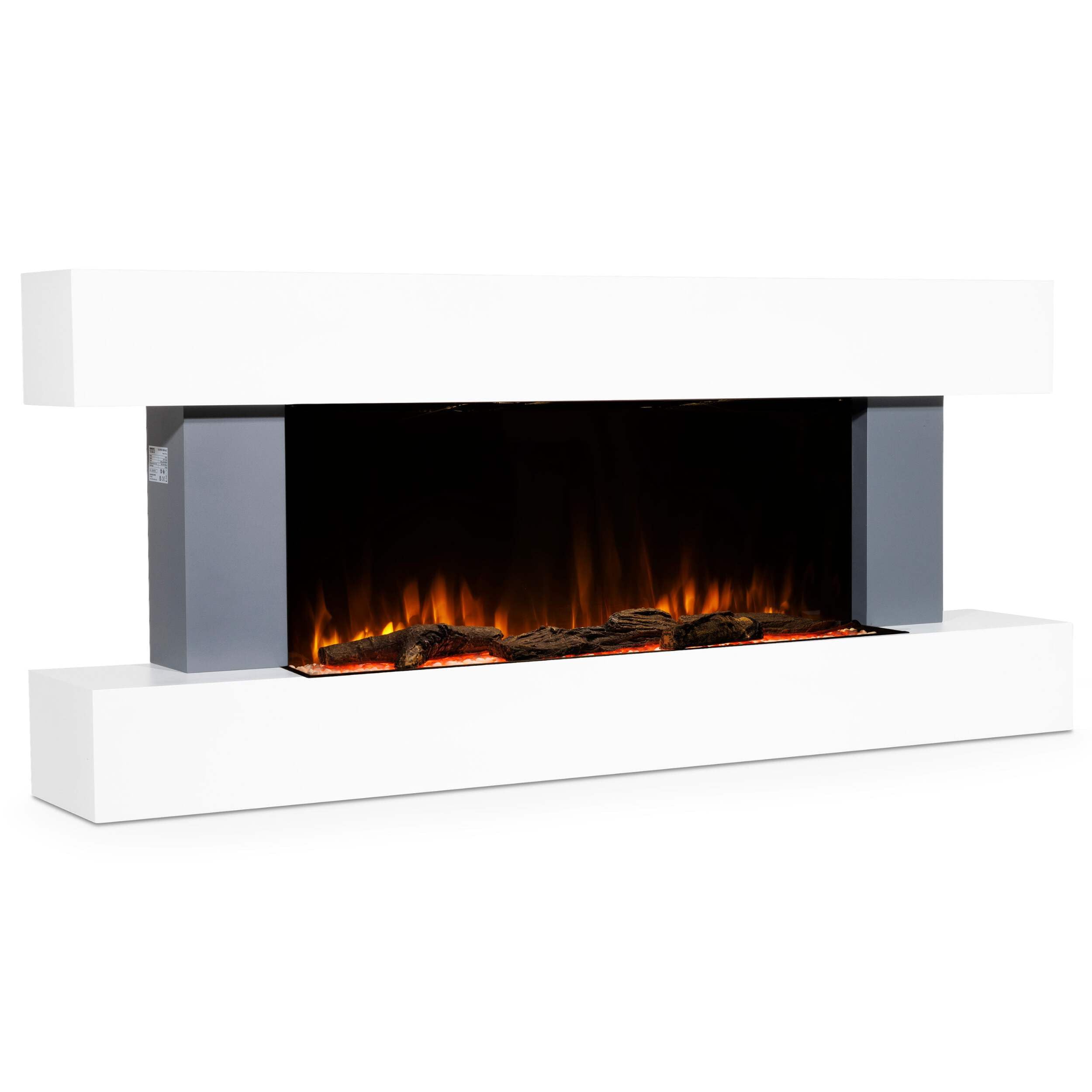 Baridi Grey Wall Mounting Electric Fireplaces With Led Flame Effects (, 52")