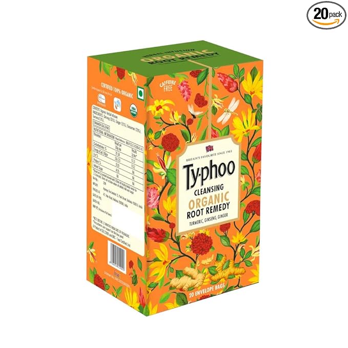 Ty-phoo Cleansing Organic Root Remedy Tea Bag (20 Tea Bags), 36 grams, Pack of 1