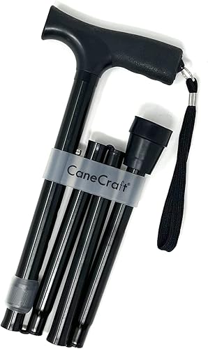 Bastón plegable de diseñador para hombres y mujeres, bastón ligero ajustable con mango Fritz y correa para la muñeca