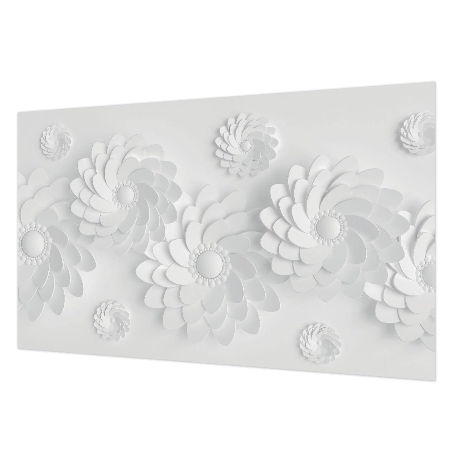 Revêtement mural intissé 416x254 cm élégance florale avec colle