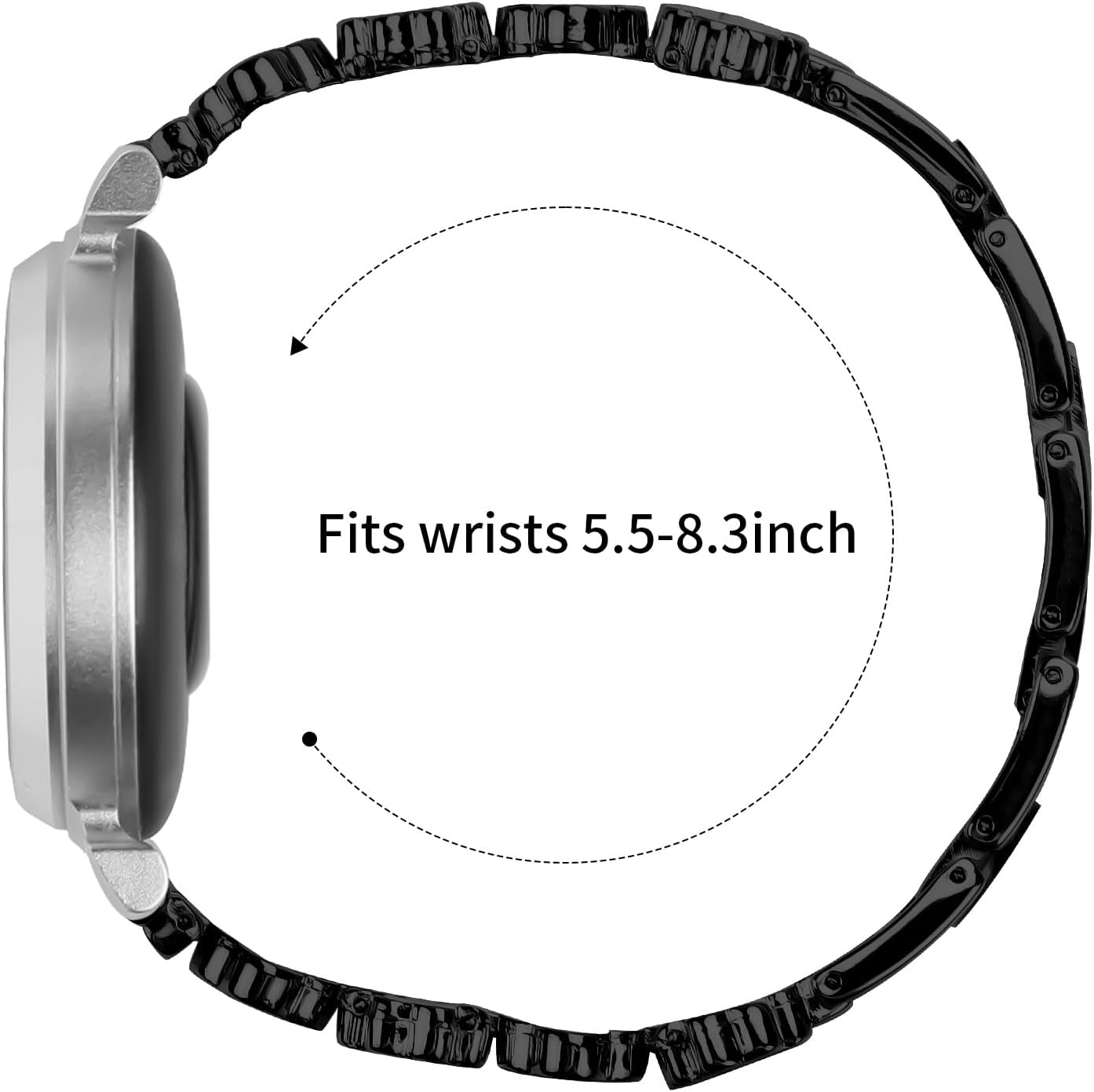 Bling Bands Compatible with Garmin Lily 2 /Lily 2 Classic, Diamond Rhinestone Metal Cowboy Chain Watch Strap, Dressy Jewelry Replacement Bracelet Accessories for Women image 3