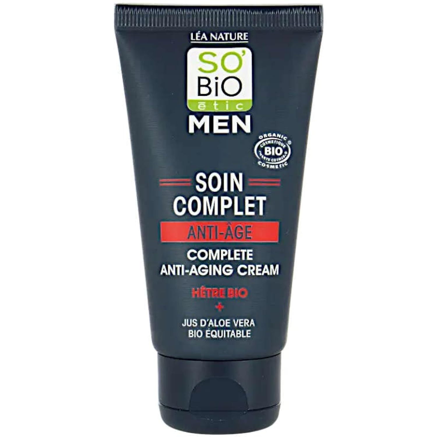 SO'Bio Etic Organic anti-aging care for men, aloe vera and beech, 50 ml