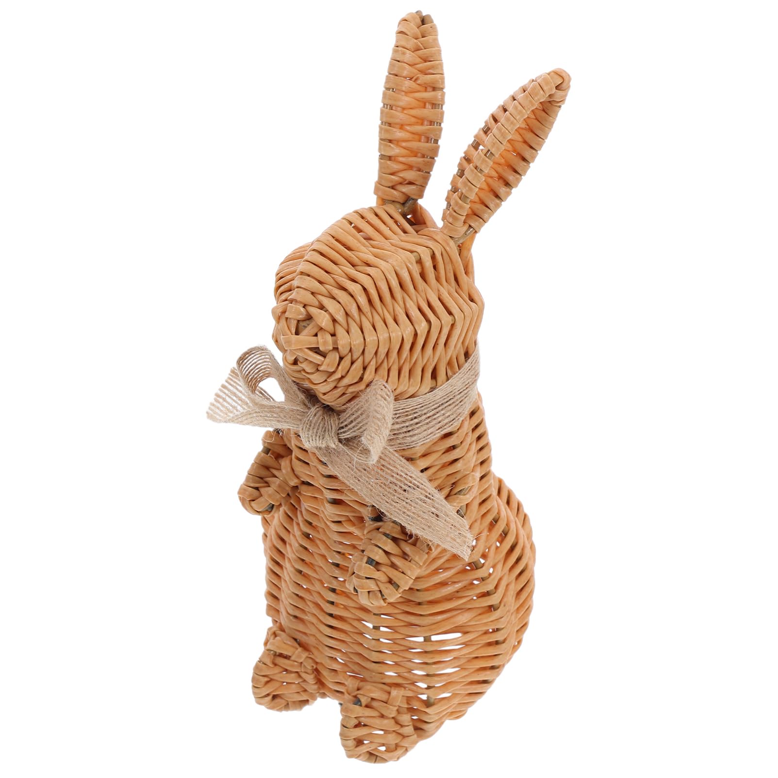 PRETYZOOM Statuina Di Coniglietto Pasquale Decorazioni in Finto Rattan Piccola Scultura Di Coniglietto Per Decorazioni Pasquali Luci Di Coniglietto