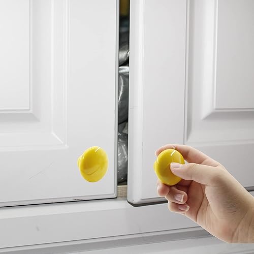 Miniatura 6 de Paquete de 6 pomos de cerámica, únicos hechos a mano, decorativos para gabinetes de cocina, pomos redondos para cajones de tocador para mejoras del