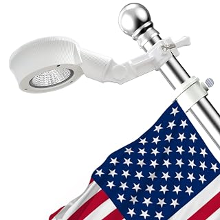 Solar Flag Pole Light, Bright White 6000k Flagpole Light Upgrade Solar Powered for Fits 0.8-1.2" Flag Pole,Tri-Color Solar flagpole Lights,Outside House Garden Yard American Flags Decor (White) - Amazon product rated Grade A