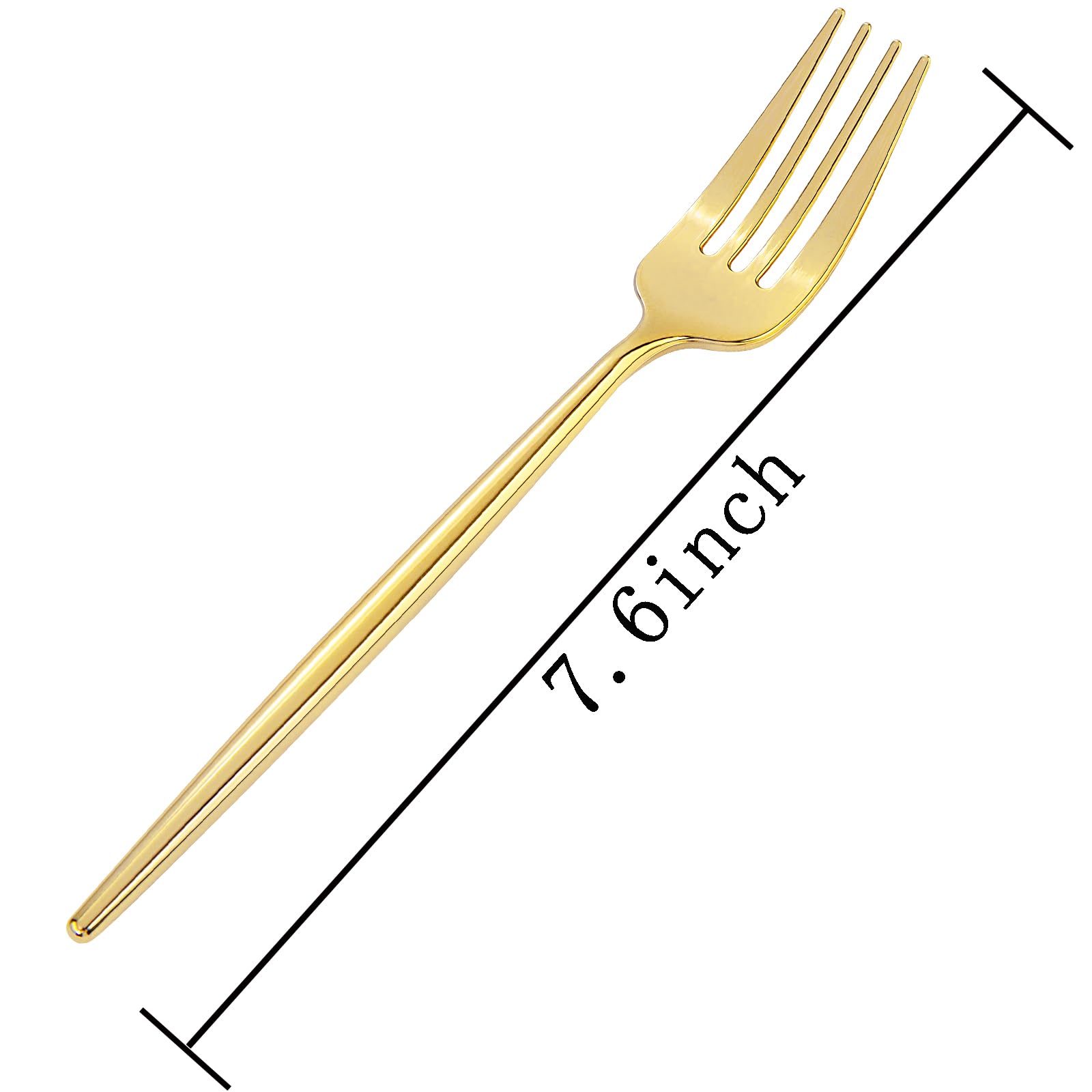 U-QE 60Pcs Gold Plastic Forks - Heavy Duty Plastic Forks Disposable — Amazon image 2