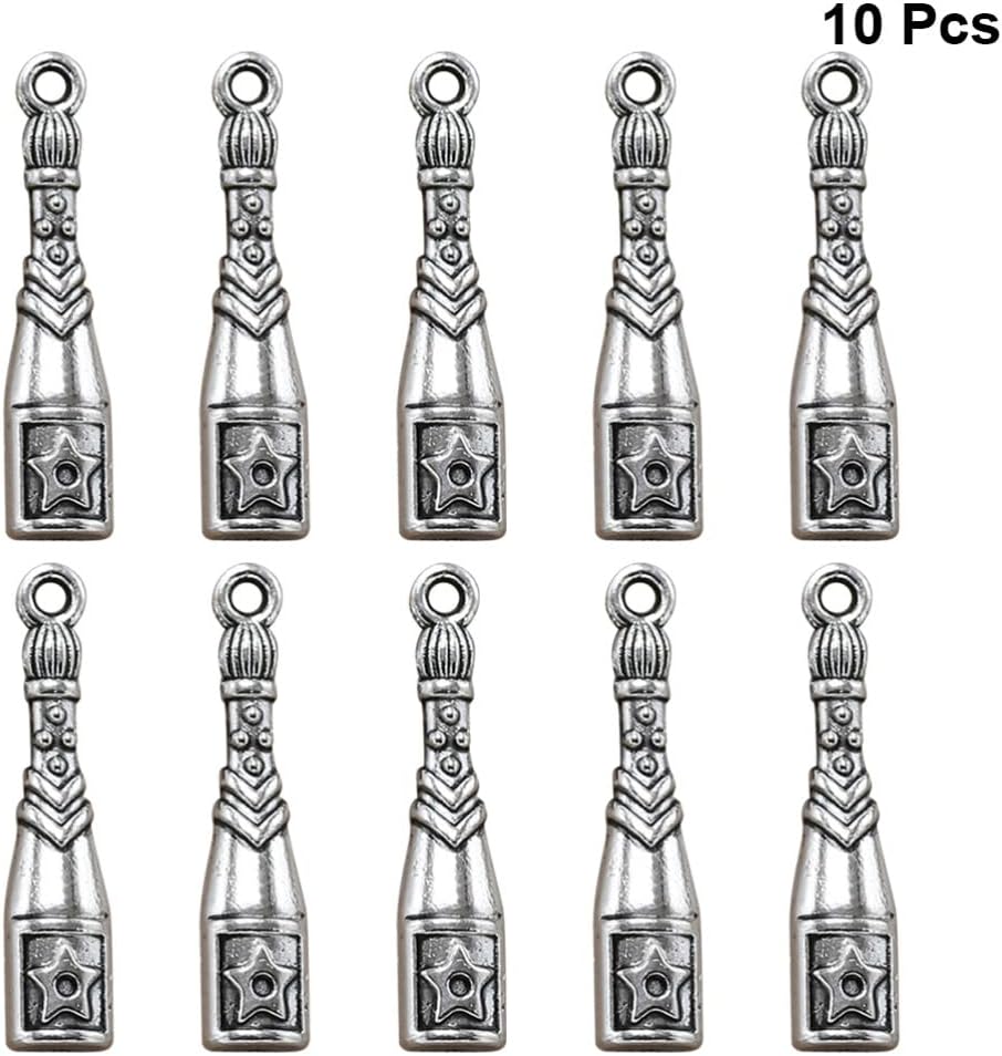 30PCS Wine Bottle Charm Bottle Pendants Beer Charm Alloy Jewelry Pendants for Bracelet Necklace Jewelry Making Necklace Earrings Accessories - Image 8