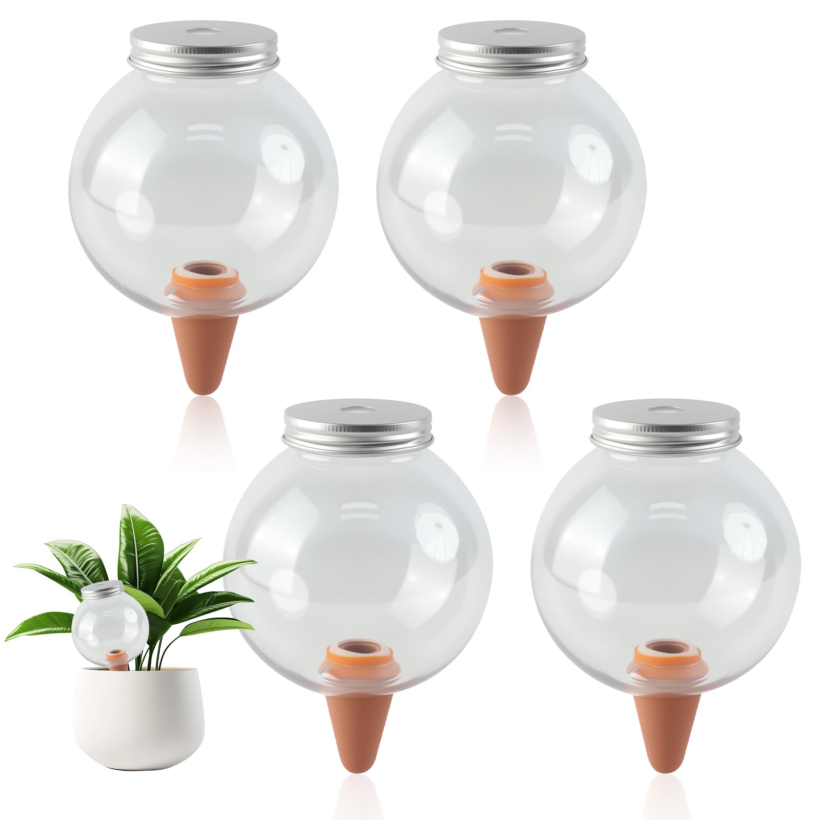 Plant Watering Devices,4Pack 550ML Plant Watering Globes for Indoor Outdoor