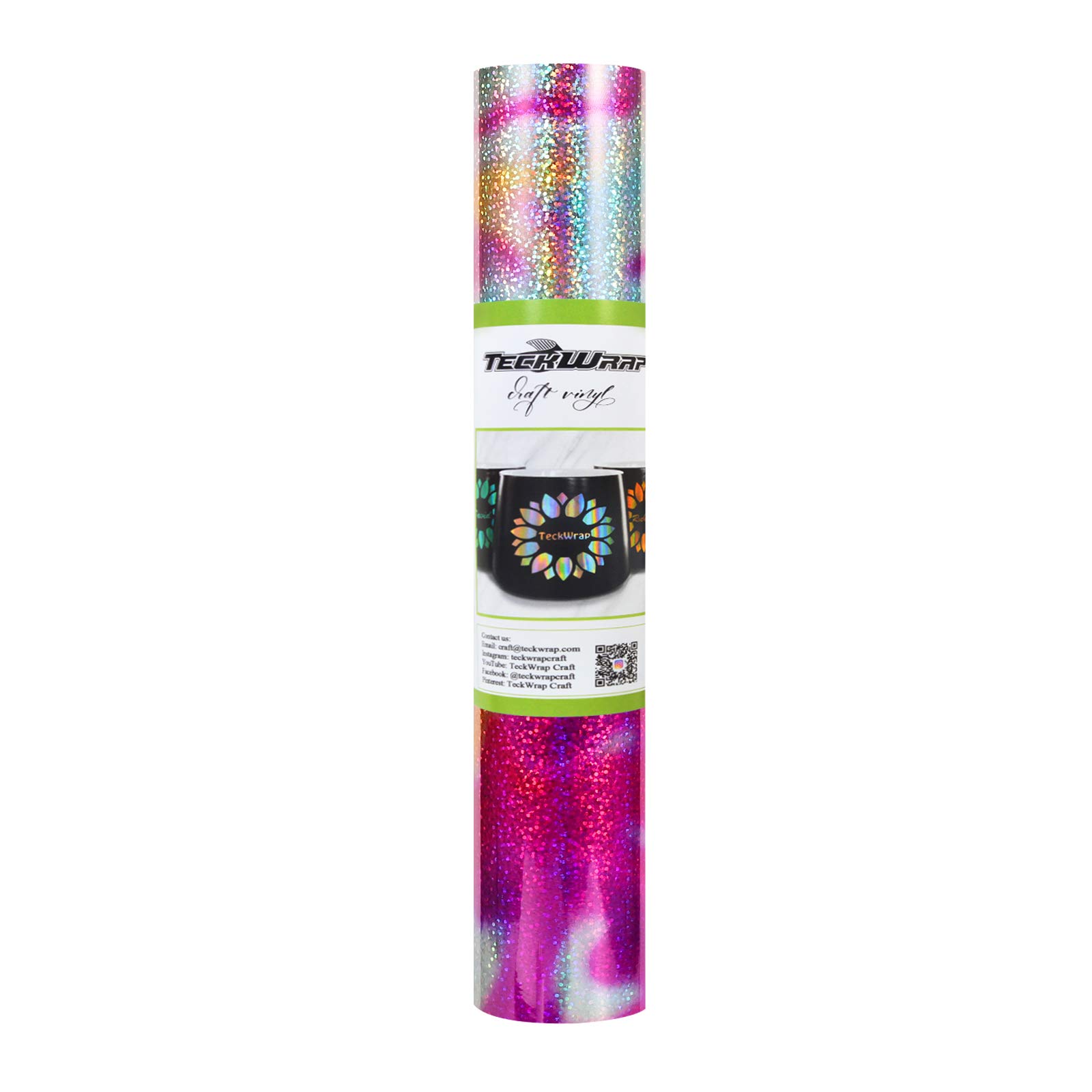 TECKWRAP Glossy Holographic Sparkle Chrome Vinyl 1ft x 5ft, Graffiti Sparkle