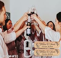 Vista 20 de Personalized Bottle Openers, Wooden Custom Couple's Names & Date Openers for Wedding Gift, Idea Gifts for Wedding (Set of 6)