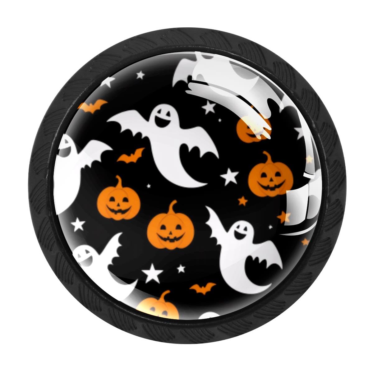 HEOEH 4 PCS Cabinet Knobs, Pumpkins Halloween Drawer Knobs Dresser Handles