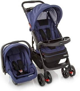 Travel System Moove 2.0 Duo, Cosco, Azul Mescla