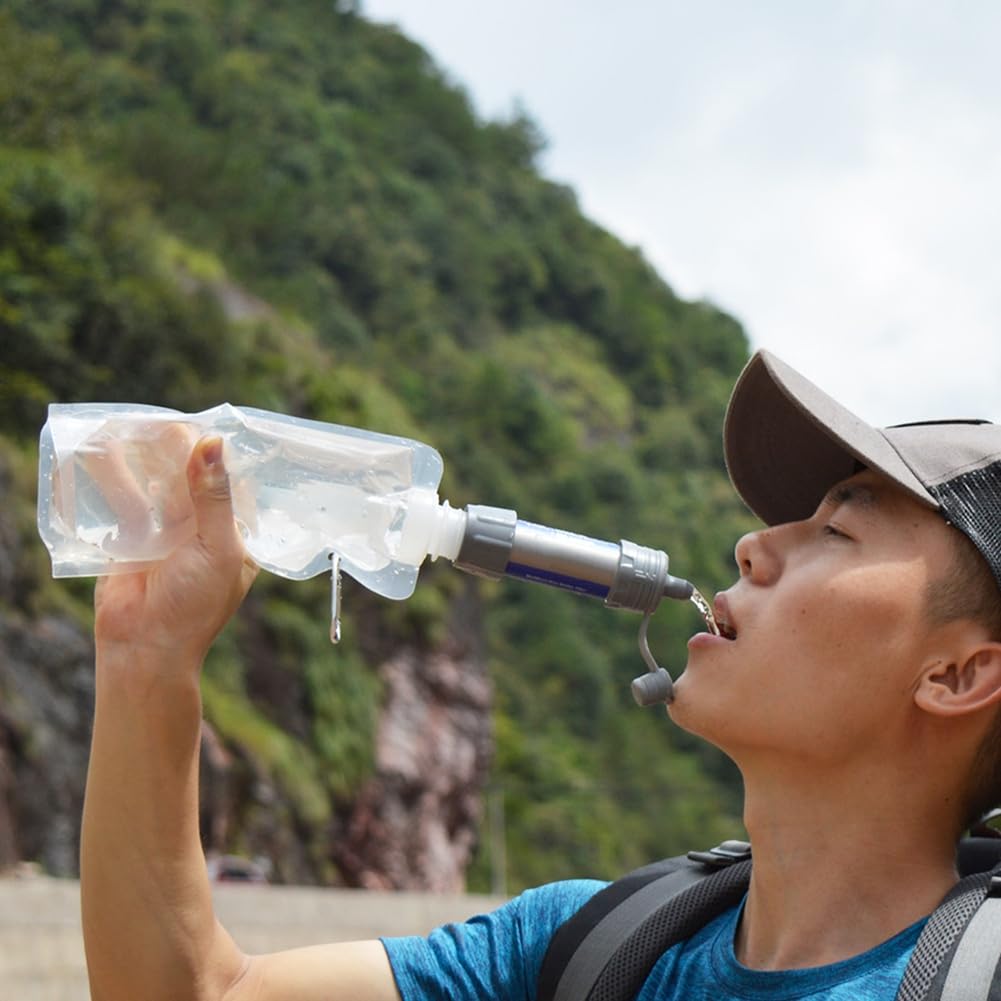 Filtro acqua per esterni, cannuccia, di filtrazione 'acqua, depuratore d'acqua potabile, strumenti di sopravvivenza da