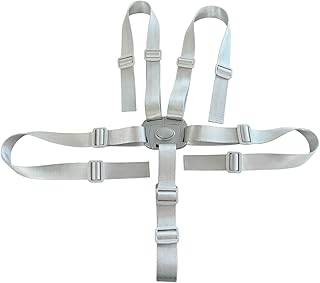 5 Punkt Gurt Sicherheitsgurt Hochstuhl Multifunktional Kinderschutzgurt Hochstuhl Gurt für Buggy, Kindersitz, Kinderwagen und Hochstuhl, hauck hochstuhl zubehör, Grau
