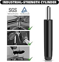 Vista 6 de Silla de oficina de 2.5 pulgadas, cilindro de elevación de gas, piezas de repuesto para silla de oficina, tamaño universal que se adapta a