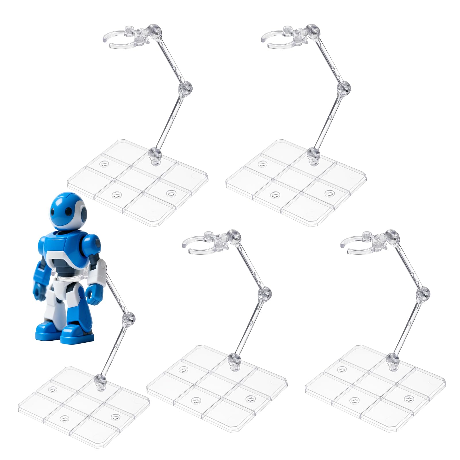 CIATBYYJ 4Pcs Action Figure Stand Assembly Action Figure Display Holder Base Universal Humanoid Model Support Display Stand