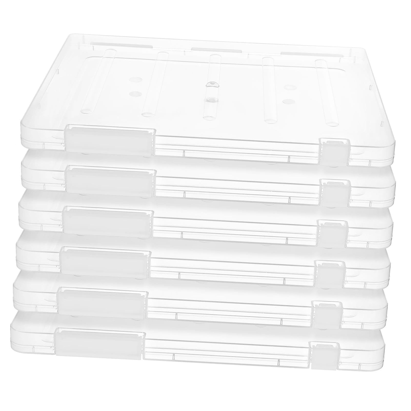 Homoyoyo Pack A4 Dokumentenboxen aus Kunststoff mit Deckel für Büro