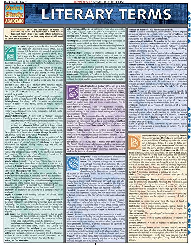 Literary Terms (Quickstudy Reference Guides - Academic)