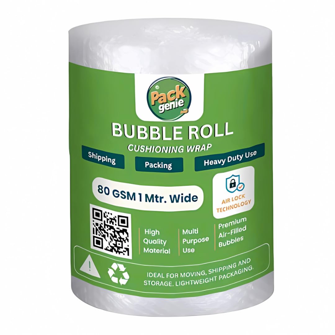 80 Gsm Heavy Air Bubble Wrap Packing Roll for Safety, Multipurpose Packing Needs 1 Meter Wide (5 Meter)-image-46