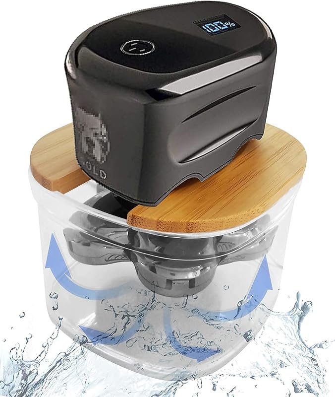 Suporte de Enxágue para Barbeador FitSan com Cabo de Bambu, Compatível com Skull Shaver Pitbull Gold PRO GX5