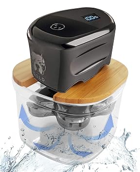 FitSand Bamboo Shaver Rinse Stand Compatible with Skull Shaver Pitbull Gold PRO GX5 Head and face Shaver
