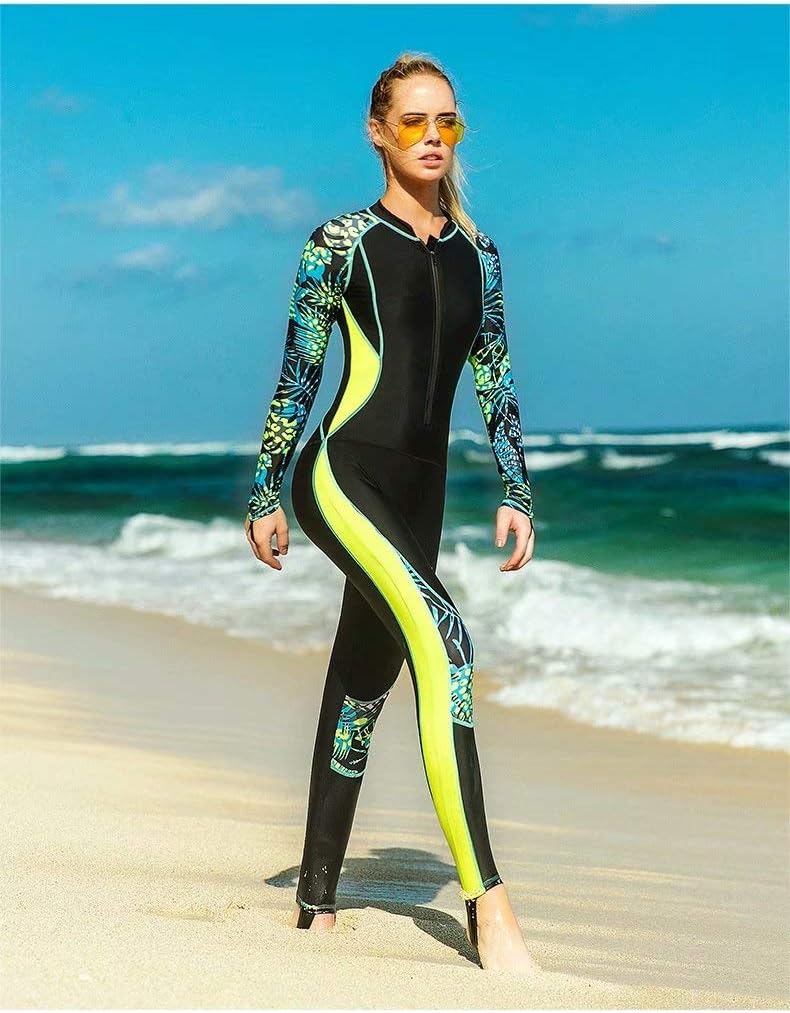 Maillot De Bain 1 Pièce Rash Guard Femme - Manches Longues - UV Protection - Surf, Natation - Fermeture Éclair