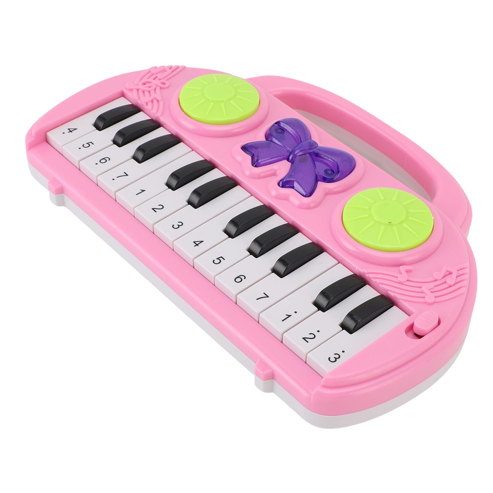 CHICIRIS Baby Keyboard Toy 4 Keys Infant Piano Toddler Musical Keyboard Multifunctional with 8 Rhythm Modes and Cartoon Design for Early Education 9.8x6.3in Portable Music Toy (Pink) - Image 3