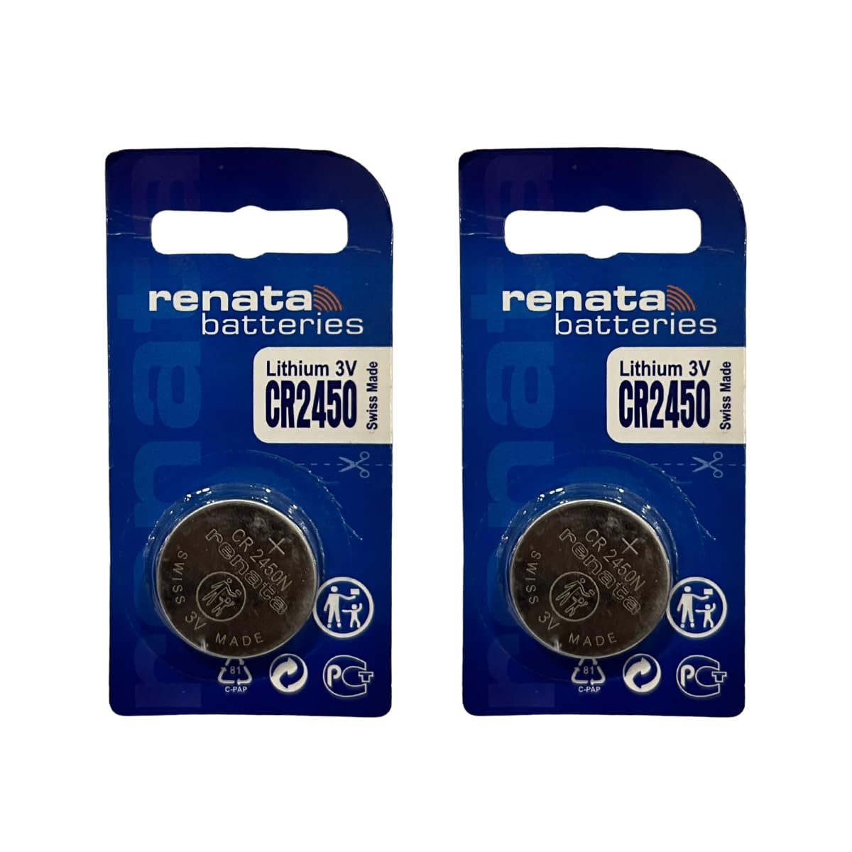 Renata CR2450 Batteries - 3V Lithium Coin Cell Swiss Made CR 2450 Battery (CR2450, Pack of 2)-image-34