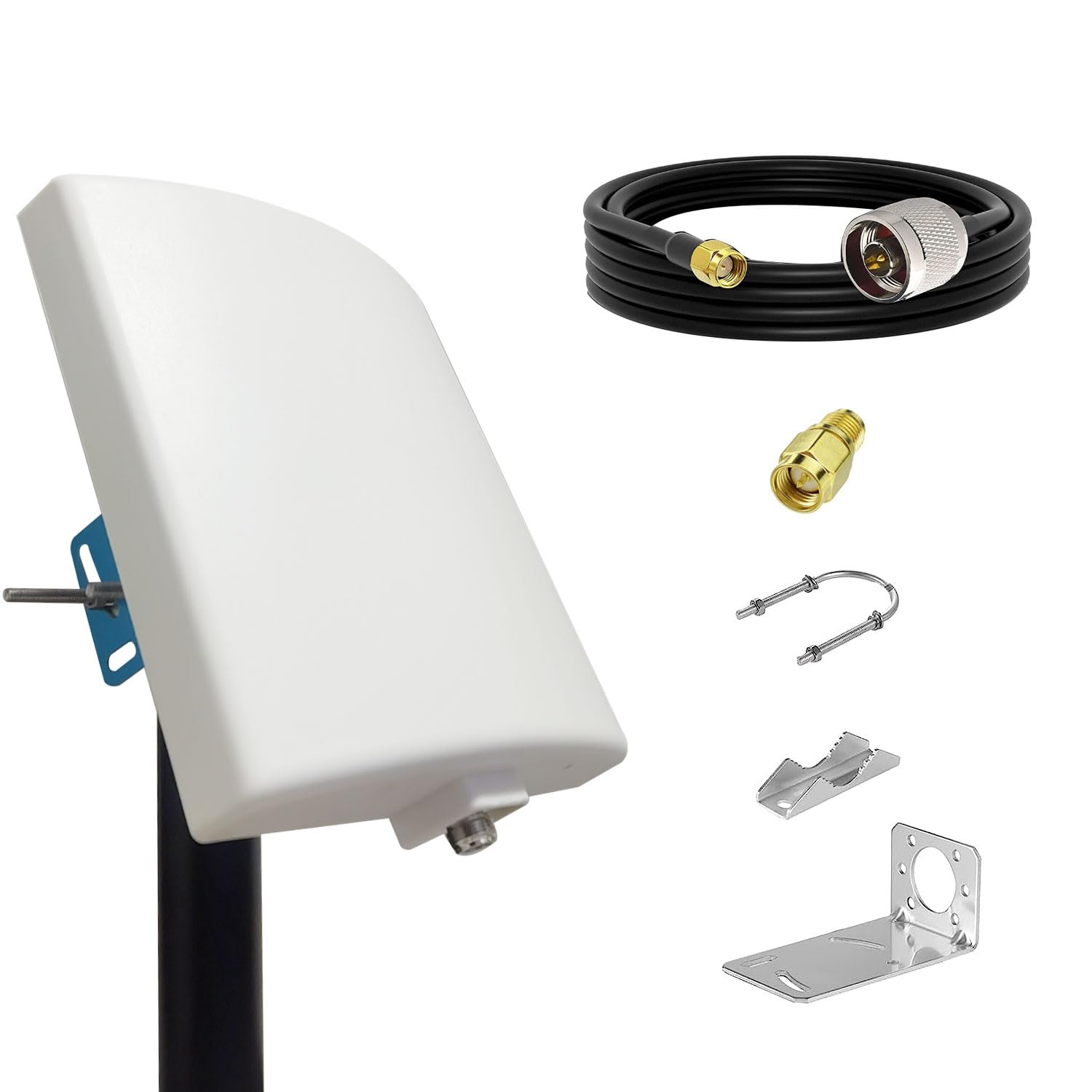 SignalPlus Antenne WiFi directionnelle extérieure longue portée double bande 2,4 GHz/5,8 GHz pour routeur WiFi/point d'accès WiFi/AP