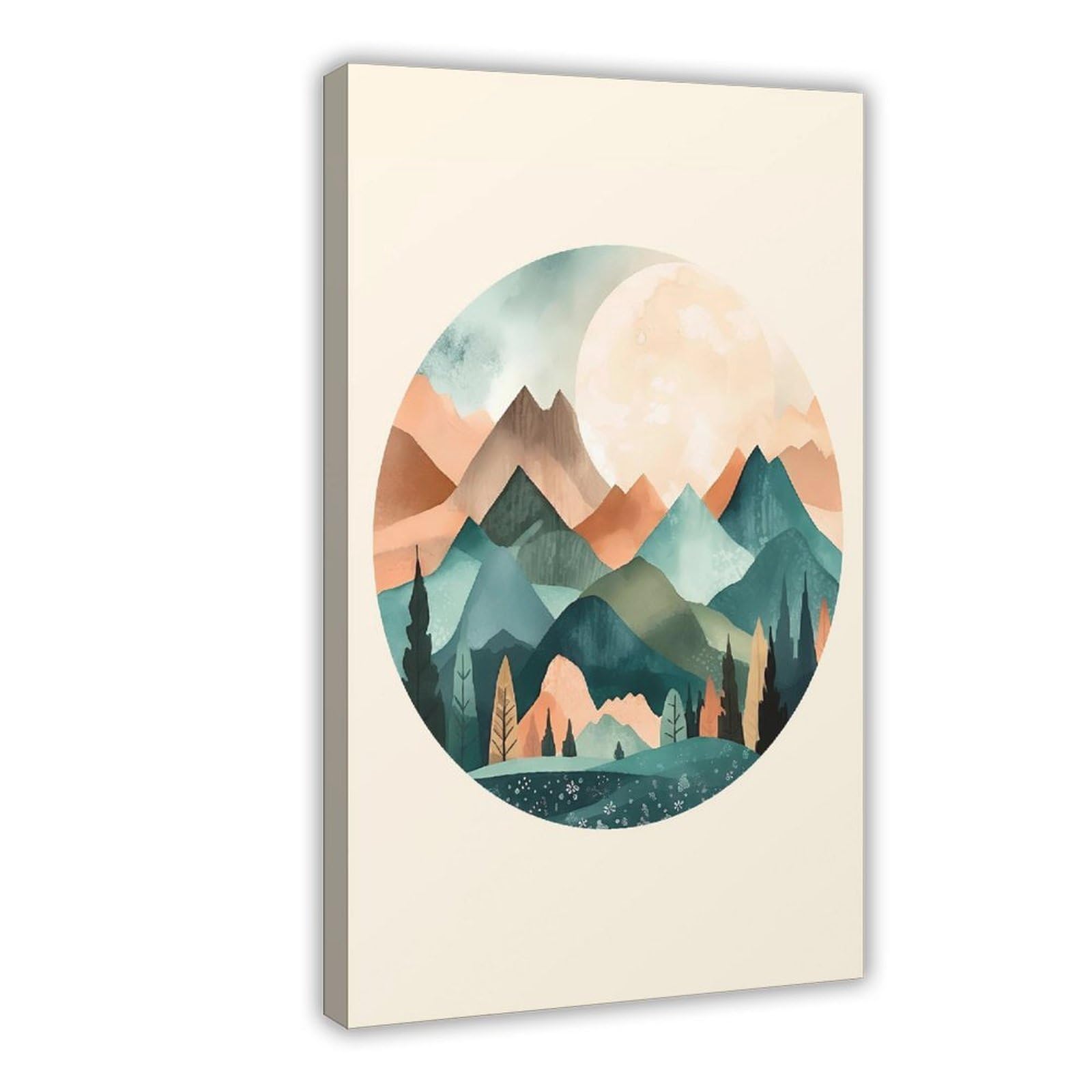 Bareronor Boho Noon Landscape Canvas Poster Bedroom Decor Landscape Office Room Decor Gift 24" L X 36" W