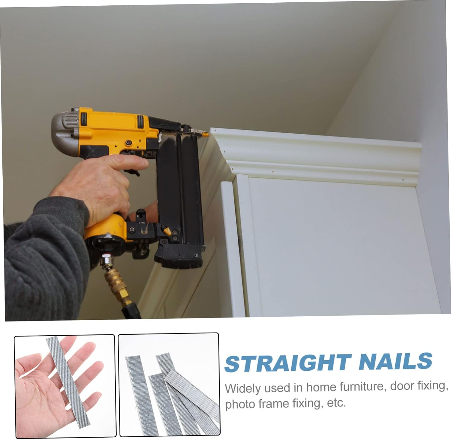 KICHOUSE 5000pcs Woodworking Straight Nails Straight Nail for Upholstery Easy to Use for Carpentry and Projects