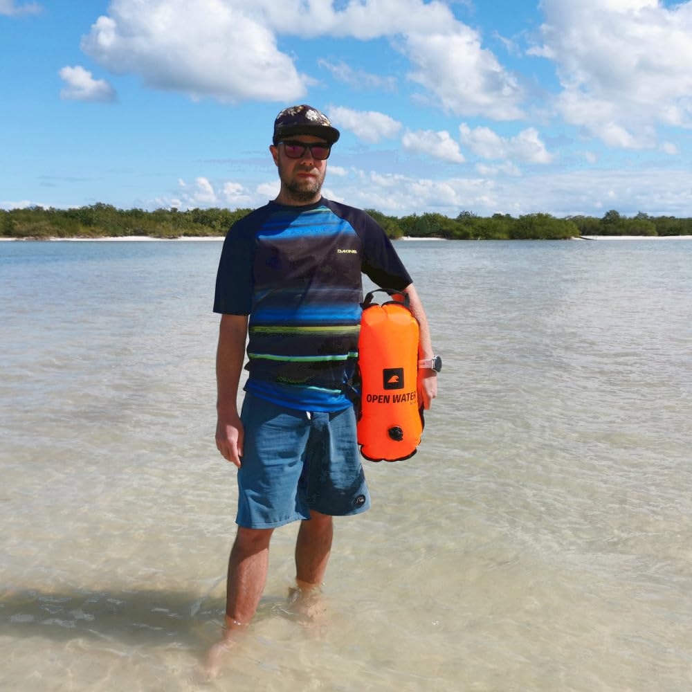 OpenWater Open Water Swimming Buoy Orange Boya de Seguridad, Unisex-Adult, Naranja, M