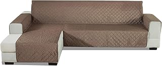 PETCUTE Housse de canapé en Forme L matelassé Housse de canapé d'angle Protecteur de canapé sectionnel avec Chaise Gauche étanche 240x270cm