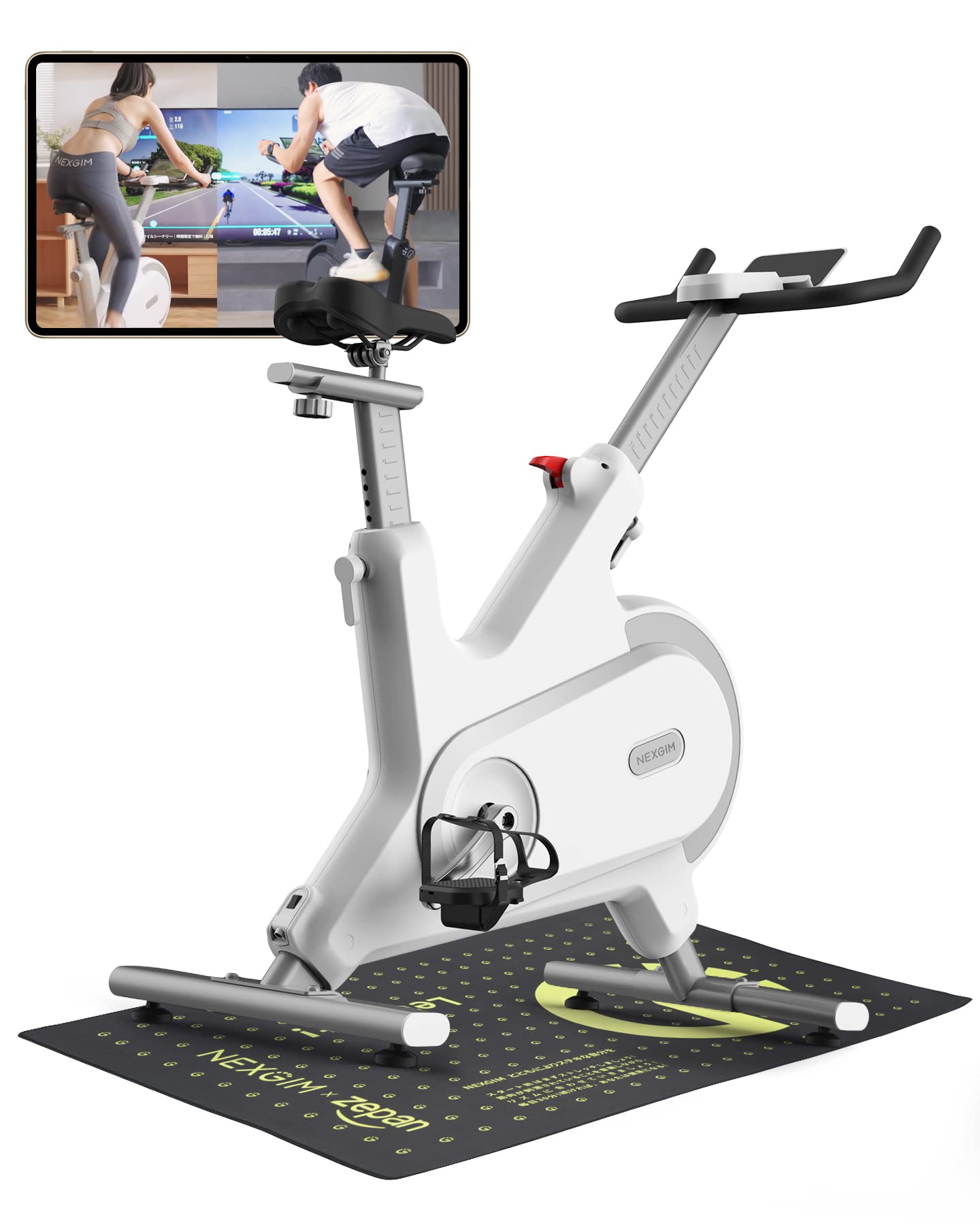 Amazon.co.jp: zepan&nexgim AI フィットネスバイク 【マット付き  