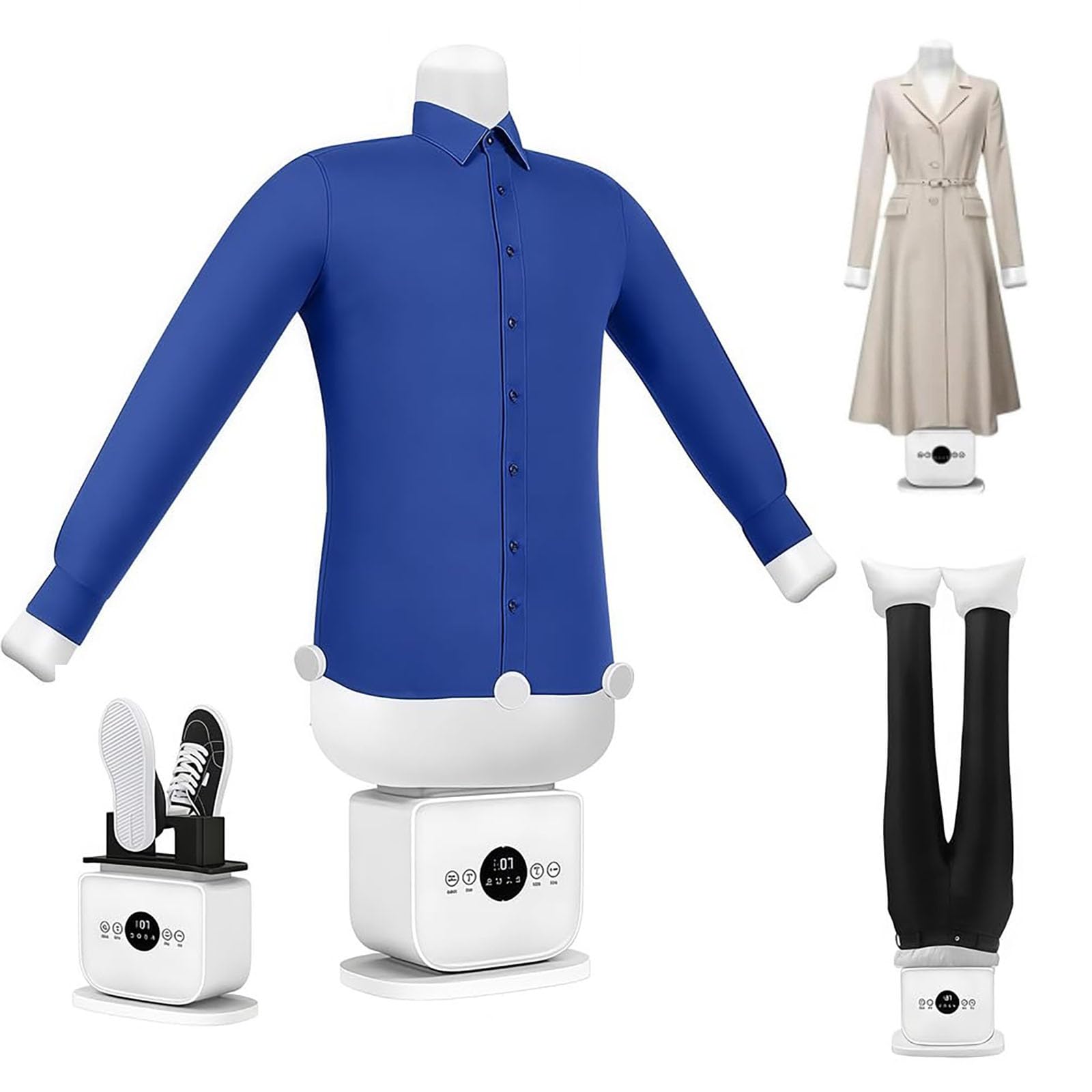 Ferro da stiro a vapore automatico, stiratrice portatile, ferro da stiro a vapore veloce in 8 minuti con temperatura regolabile, asciugatura a copertura totale a 360° per camicie, pantaloni, scarpe